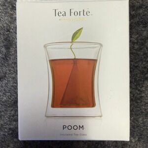 Tea Forte Poom Double Wall Glass 10 ounce Cup for Hot 10 Ounces, Chalet